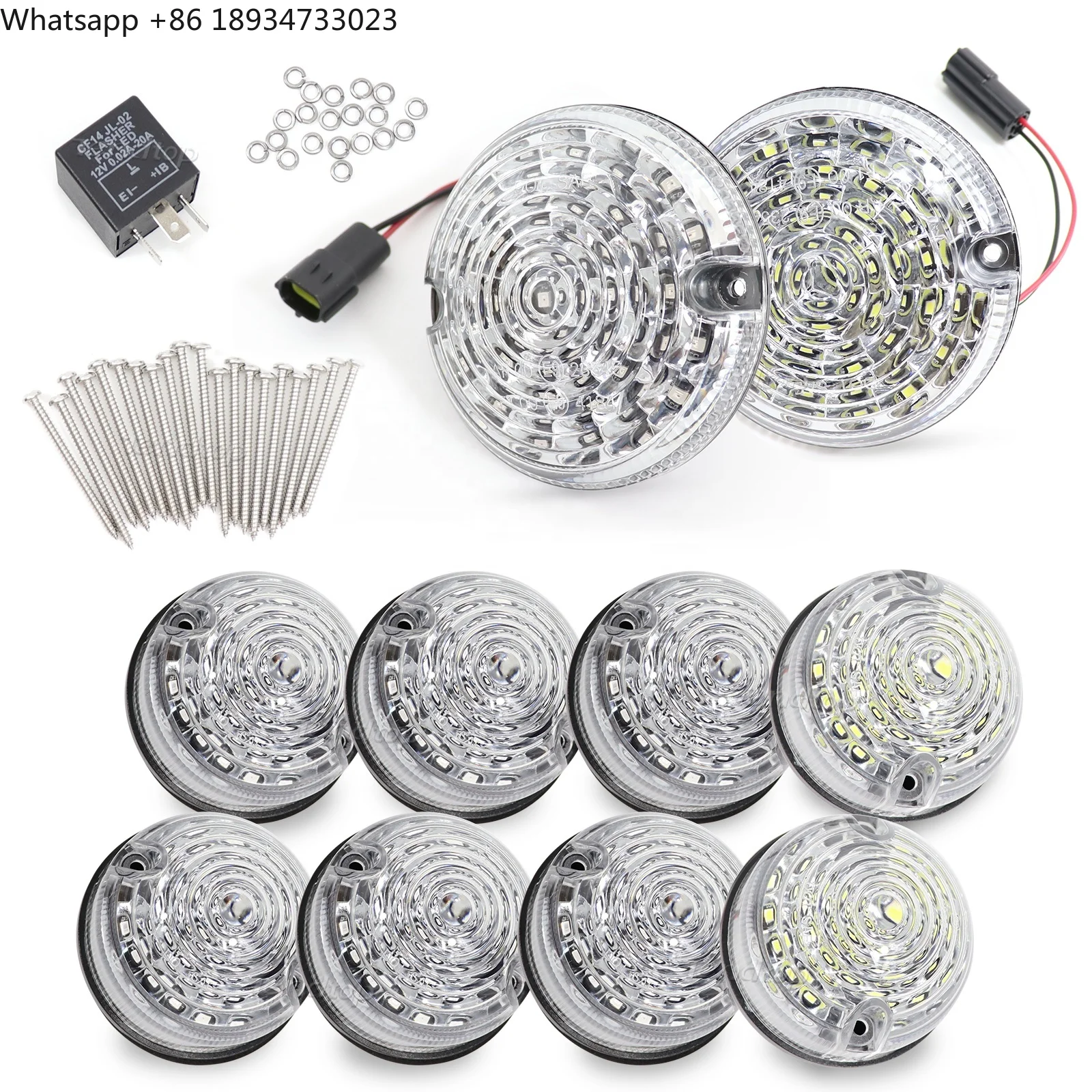 10PCS LED Upgrade Kit Front Rear signal Stop Fog Reversing License Plate Light for Land Rover Defender 90 110 Indicator Lamps