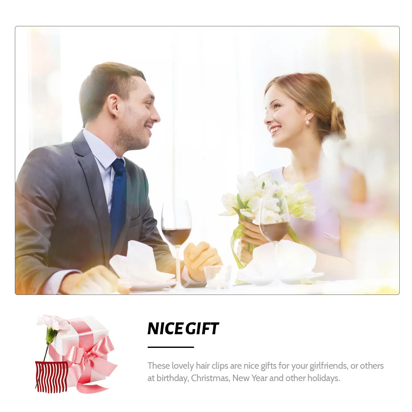 

6Pcs Durable Hairpins Chic Clips for Ladies Birthday Christmas Gifts Fashionable Looks Hair Comb Chic Hair Clip