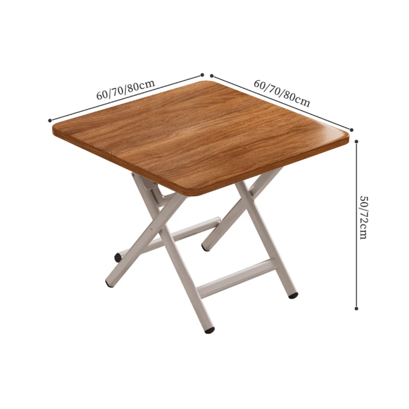 #Foldable Table Meal Simple Round Table Outdoor Portable Stall Dining Square Table In Rental House