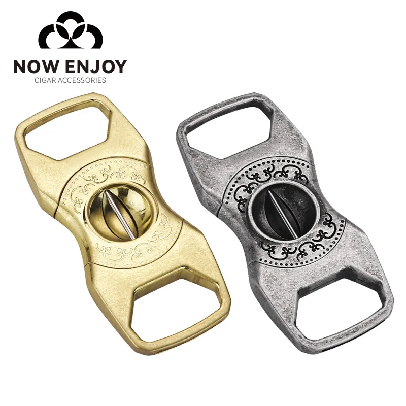 

NOW ENJOY Caving Fiber V Cigar Cutter Classic Cigar Scissors Guillotine Cuban Pocket Luxury Smoking Cigar Accessories