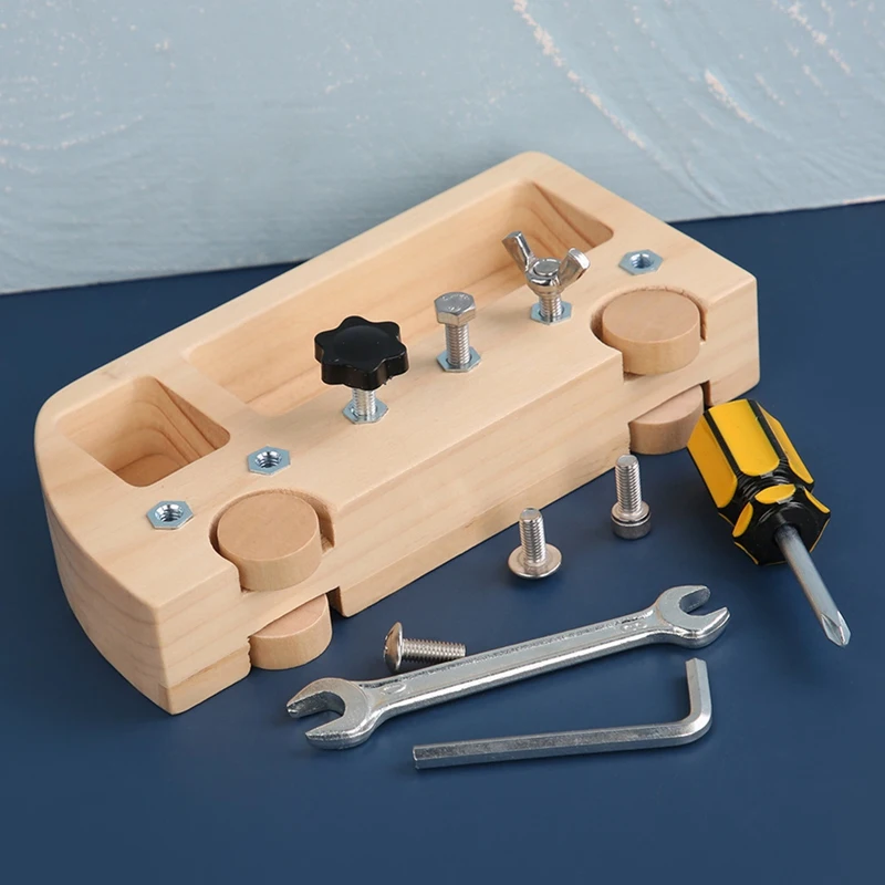 

MYMF-Teaching Aid Busy Bus Toy Hand-Eye Coordination Training In Early Education Working Table Screw
