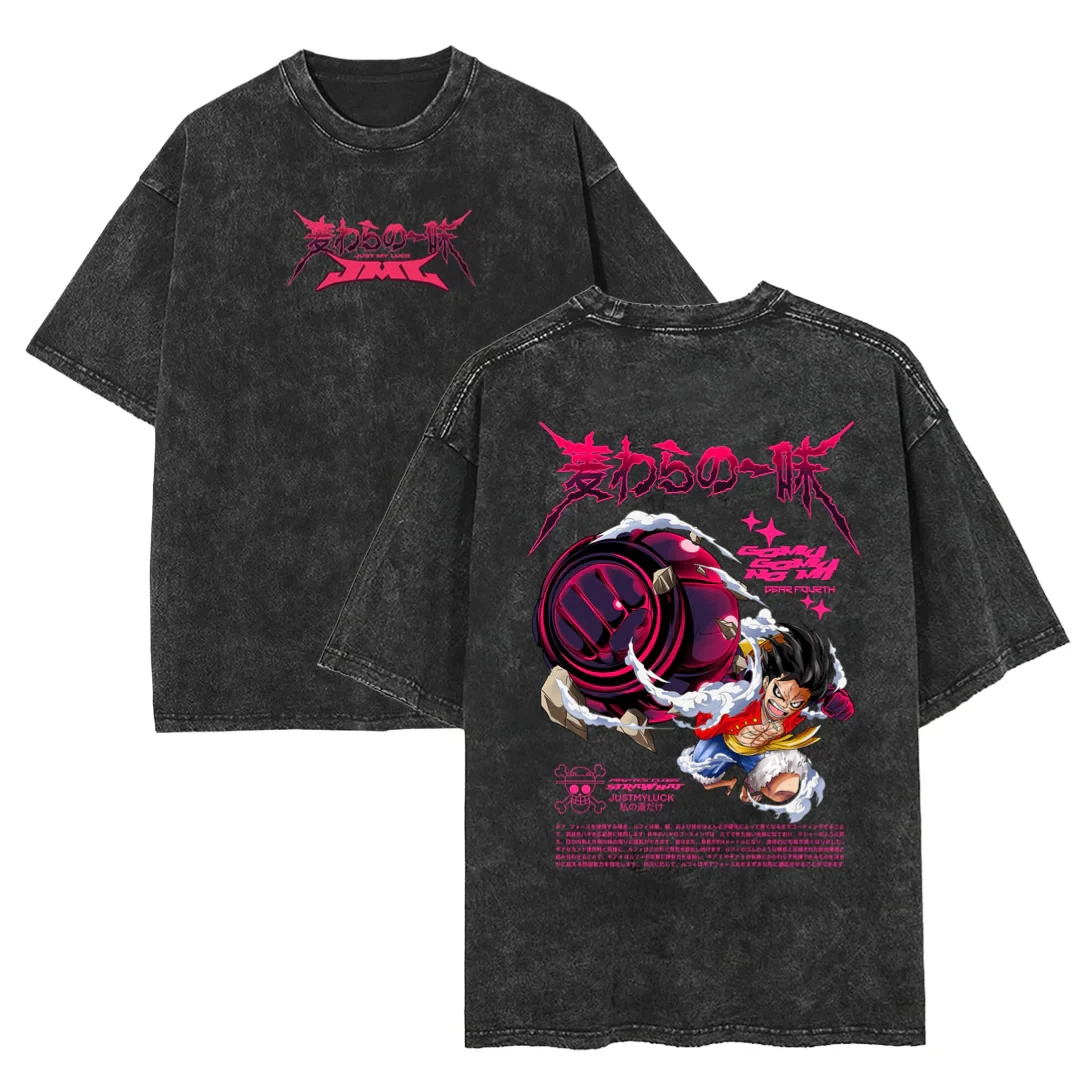 

Футболка унисекс из хлопка с принтом аниме One Piece, 2026 год, с коротким рукавом, повседневный уличный стиль, летний топ, уличная одежда Y2K, унисекс