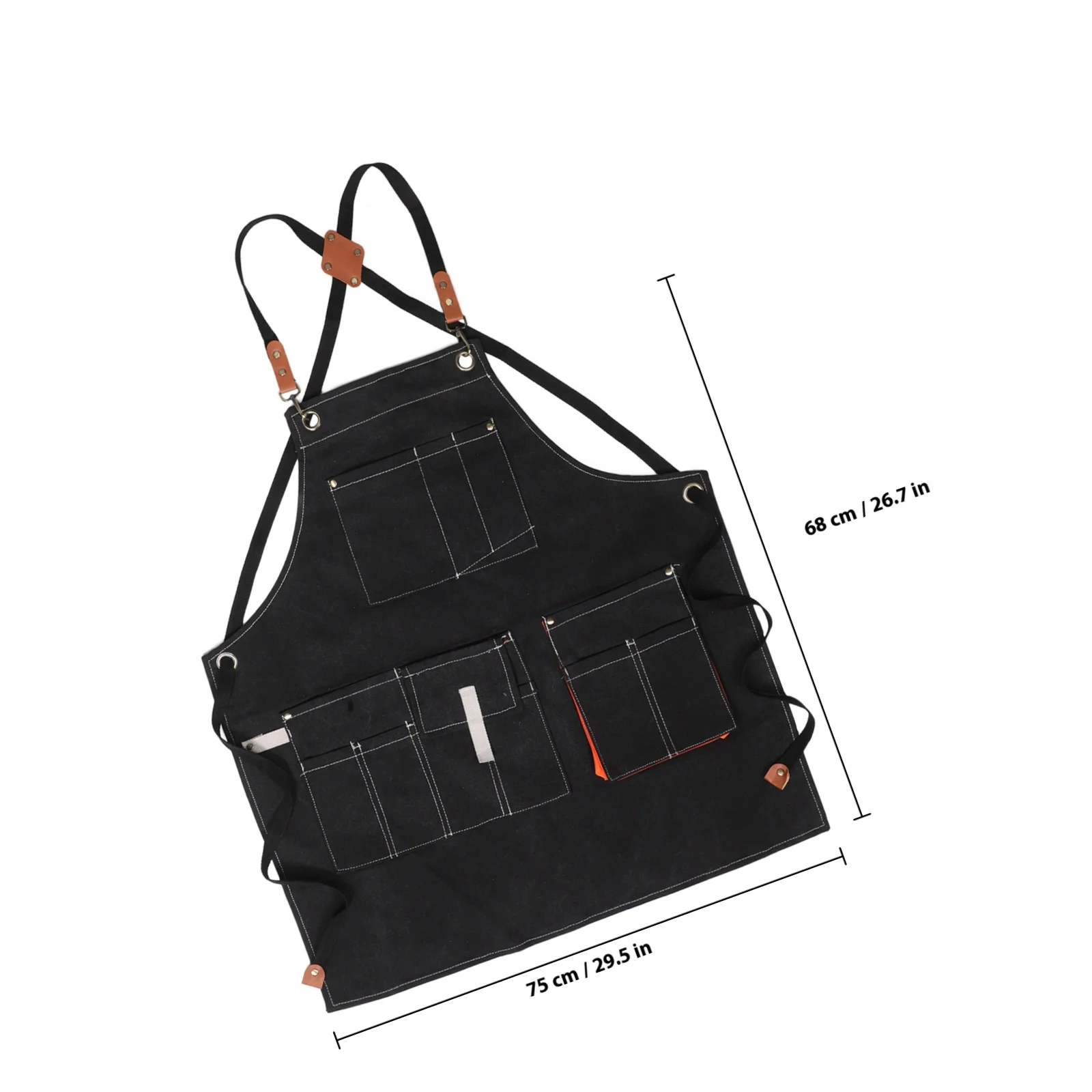 Avental de trabalho para homens e mulheres, cozinha, pintura, carpintaria, cozinha com bolso ajustável, avental de chef, oficina de limpeza de prato