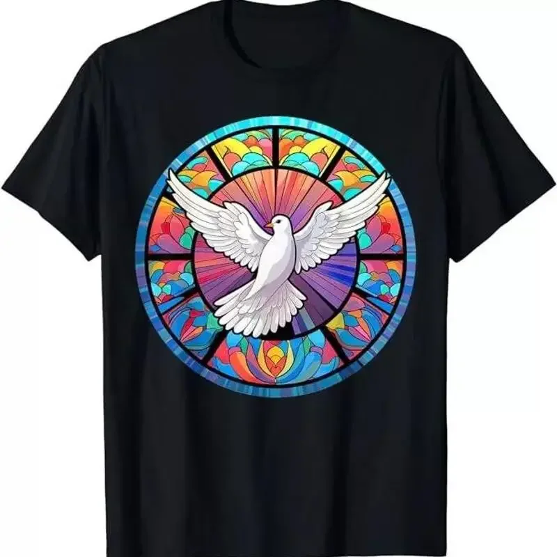 Big Sale Spirit In Stained Glas Holy Dove Praise Jesus T Shirt S 5Xl