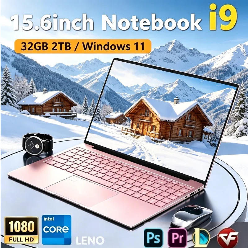 【Brand+】15.6 Inch High Definition 4K Laptop Intel i9 9900 16GB RAM 1TB SSD  Gaming Notebook Computer