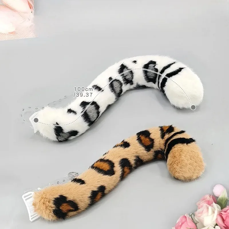 New Comic Exhibition COS Snow Leopard Beast Tail Handmade Flower Leopard Beast Costume Leopard Tail Role Playing Party