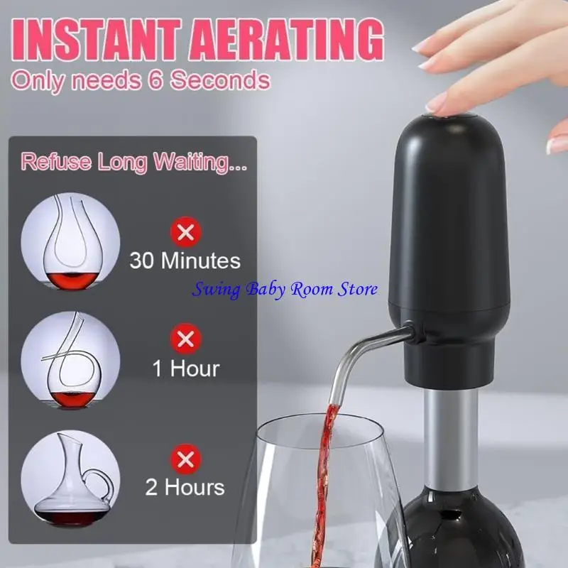 K1AD 다중 기능성 와인 에어레이터 자동 와인 디캔터 전기 와인 전기 와인 폴라 abs 재료 와인 도구 와인 애호가를위한 선물