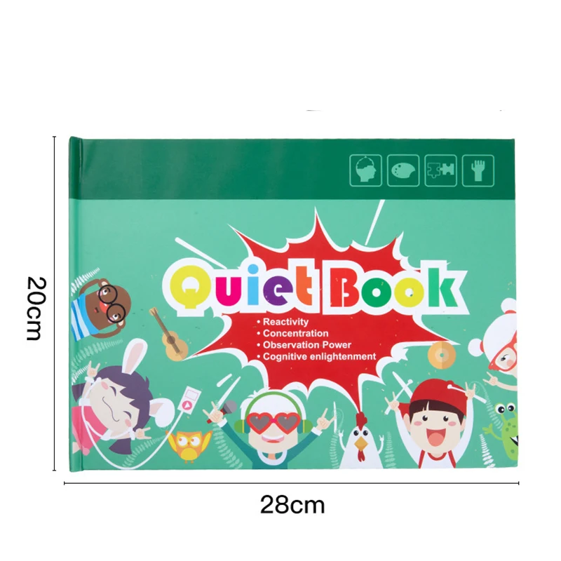 Montessori Velcro Quiet Book My First Busy Book Animal Fruit Numbers Matching Game DIY Puzzle Educational Toys For Kids Children
