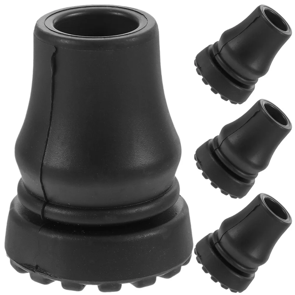 

4Pcs Durable Rubber Cane Tips Replacement Walking Stick Foot Covers Anti-Skid Crutch Hiking Pole Protectors Cane Tips