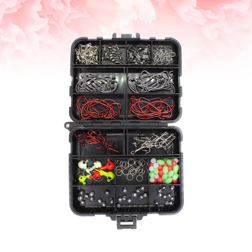 

212Pcs Outdoor Fishing Kit Heavy Duty ABS Metal Material Compact Carry Case for Fishing Accessories Storage and Organization