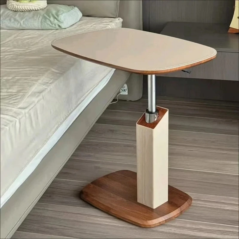 Multifunctional adjustable side bed table, adjustable height, rotating laptop desk, home office, study desk, furniture
