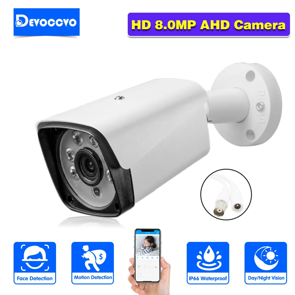 

Wired CCTV 4K Analog ahd Camera HD Lens Outdoor Night Vision Video Surveillance Security Camera BNC 8MP For AHD DVR System