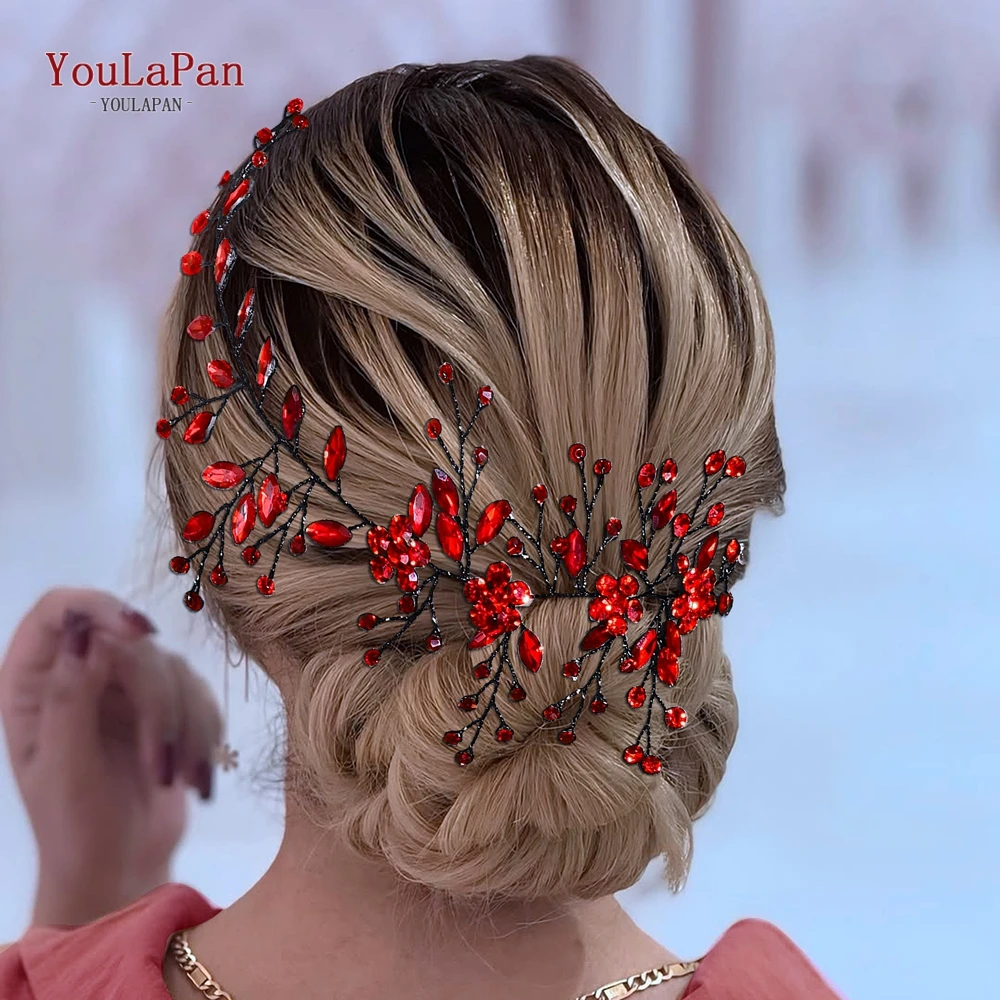 

YouLaPan Bride Wedding Headband Rhinestone Hair Accessories Handmade Head Jewelry Bridal Headpieces Woman Party Hair Band HP65