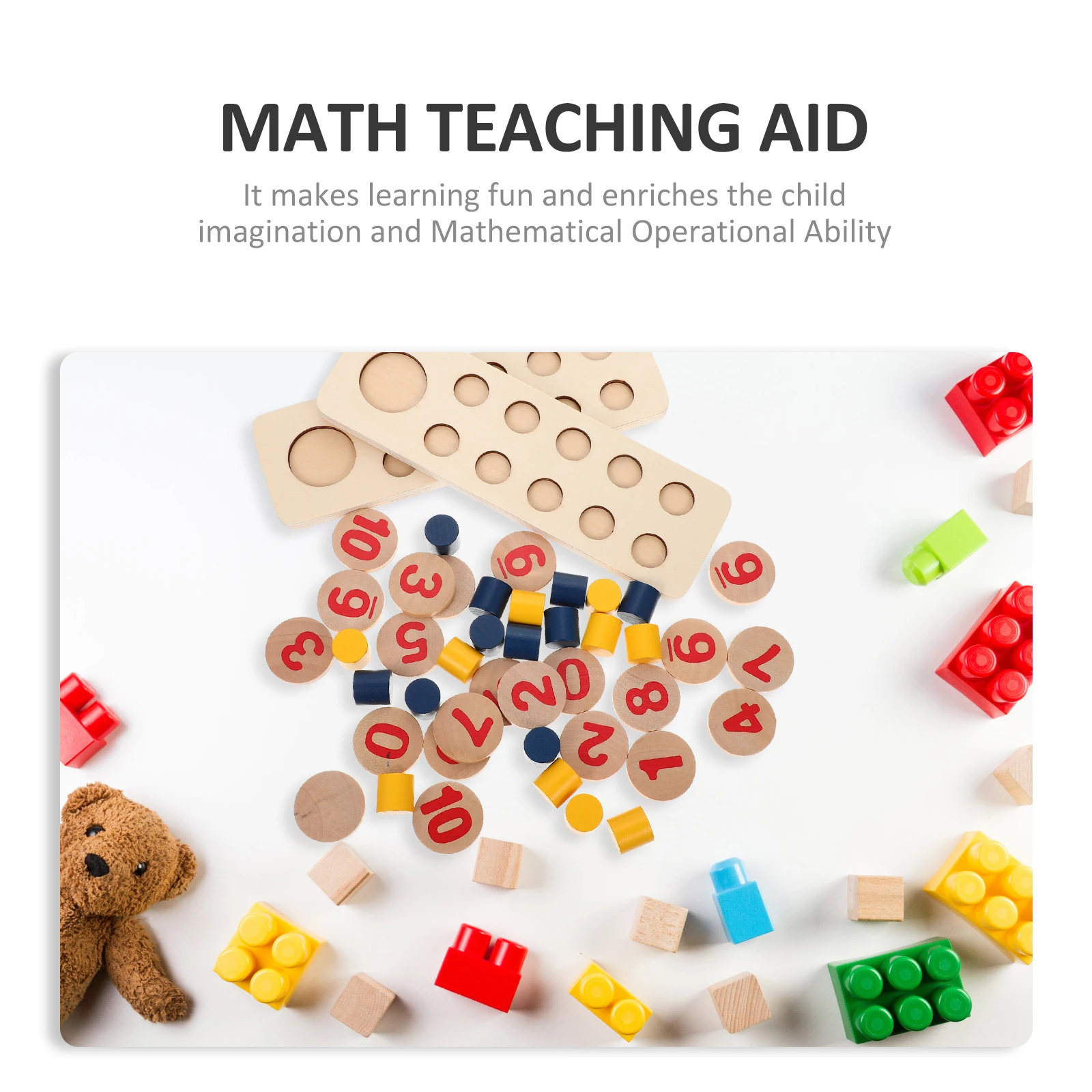 

1 set 1 Set Children Mathematics Playset Calculation Enlightenment For Counting Number Matching Educational Math Classroom