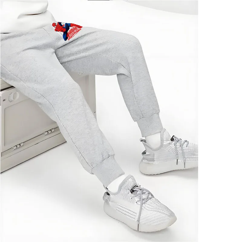 ربيع الخريف الاطفال سراويل تقليدية الأولاد مرونة الخصر السراويل الرياضية الاطفال عالية الخصر عداء ببطء الأطفال مارفل سبايدرمان طباعة السراويل