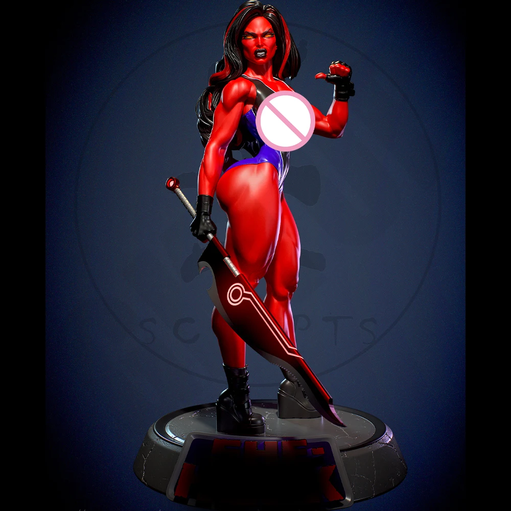 

NSFW Red Woan Sexy Lady Resin Model Kit 3d Print Doll 1/24 Unassembled Resin Figure Statue Kit Unpainted Toy Gk Play Set