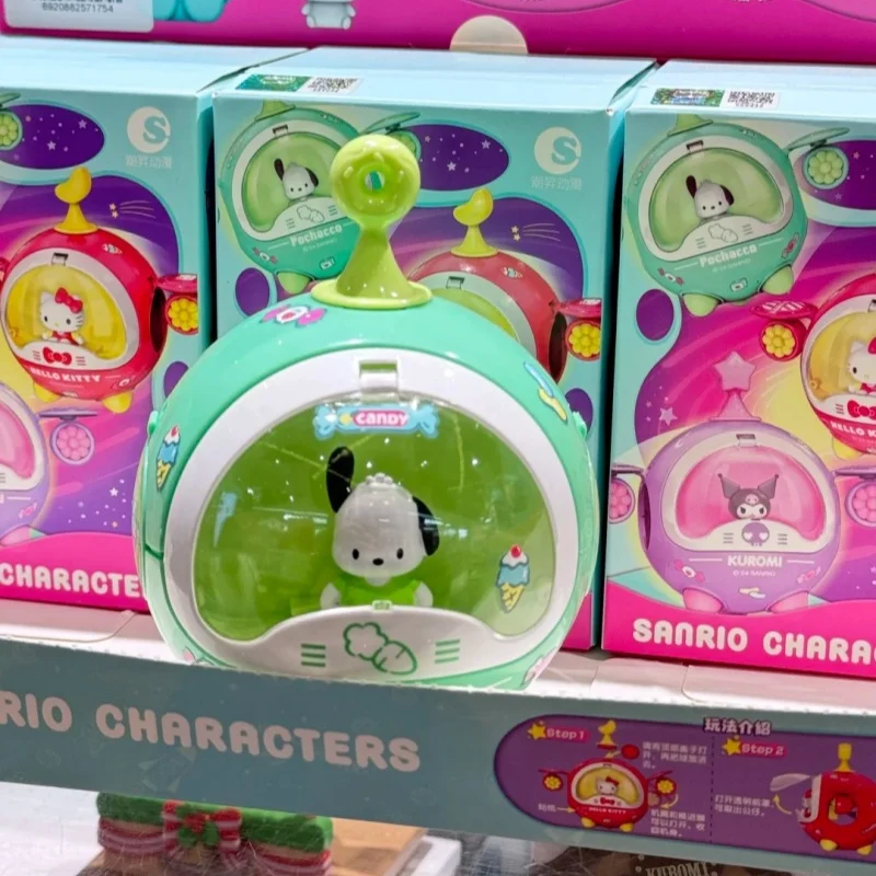 Genuino Sanrio Famiglia Uovo Ritorto Astronave Serie Cieco Scatola Giocattoli Anime Kuromi My Melody Doll Ornament Scatola a Sorpresa Giocattoli Regali