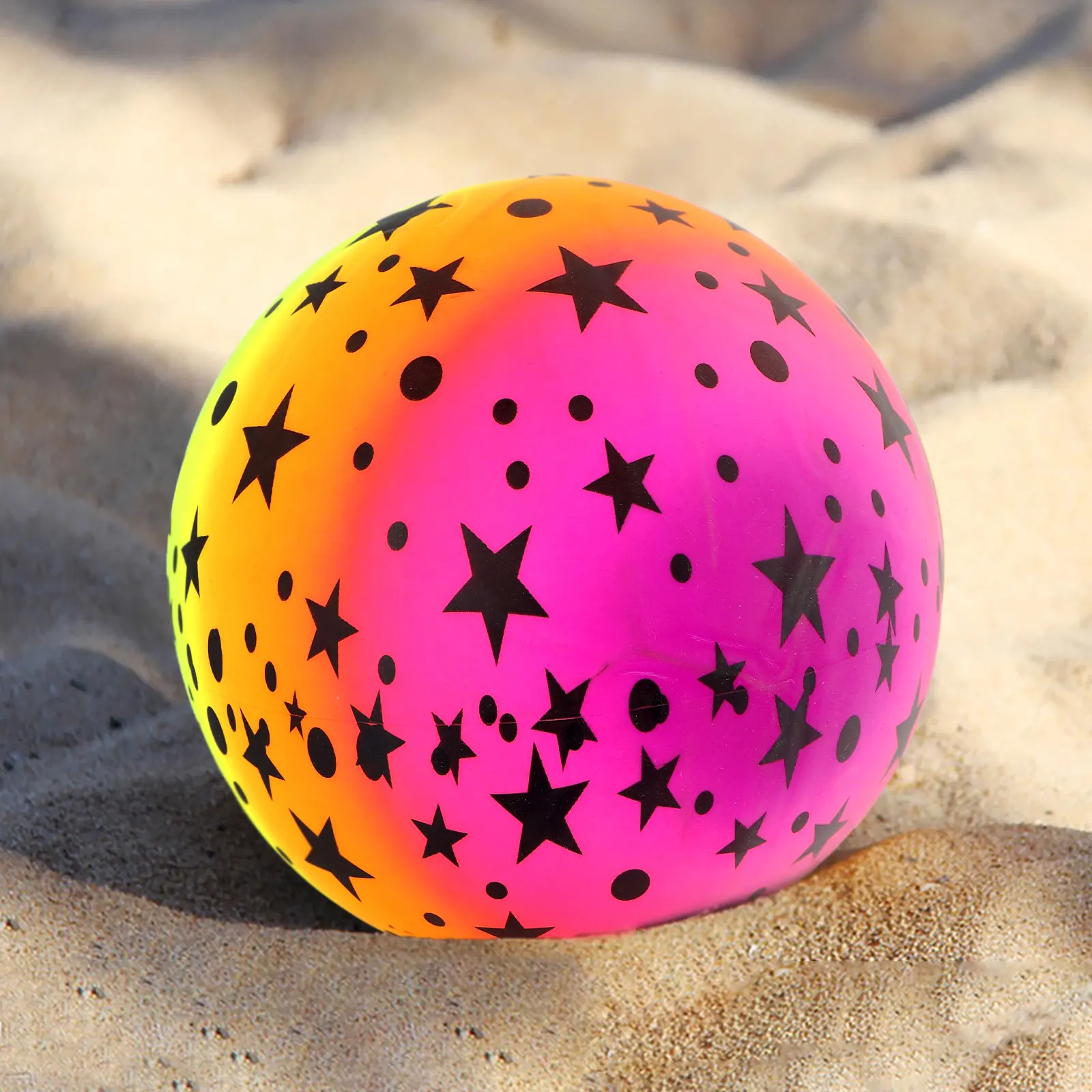 5Pcs Rainbow Balls 22cm Thickened Elastic PVC Bright Balls Improving Coordination for Outdoor Playground