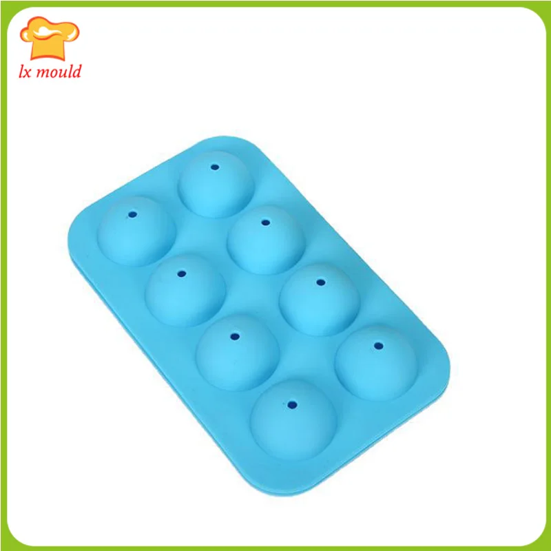 

8 Hole of Silica Gel Chocolate Lollipop Mould Ball Dessert Ice Cream Shaped Sugar Baking Silica Gel Molds