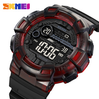 SKMEI 2110 Student Watch Men Creative Transparent Jelly Dial Fashion Digit Wrist Watches Multifunctional LED Light Display Clock