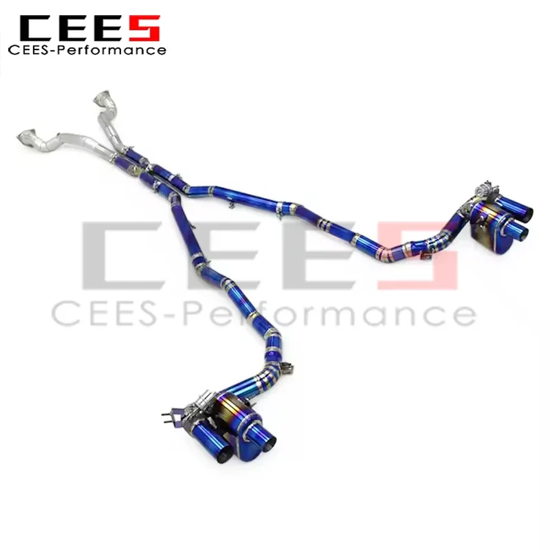 cees Performance Titanium Full Exhaust System for Ferrari GTC4 Lusso T 2016- Sport Valvetronic Catback Exhaust Muffler Assembly