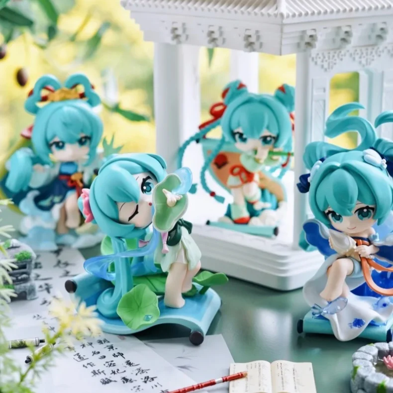 Echte Hatsune Miku Blind Box Ancient Charm Serie Berge Flüsse Wolken Meer Chinesischer Stil Anime PVC Figur Sammlerstück Geschenk – Detail 1