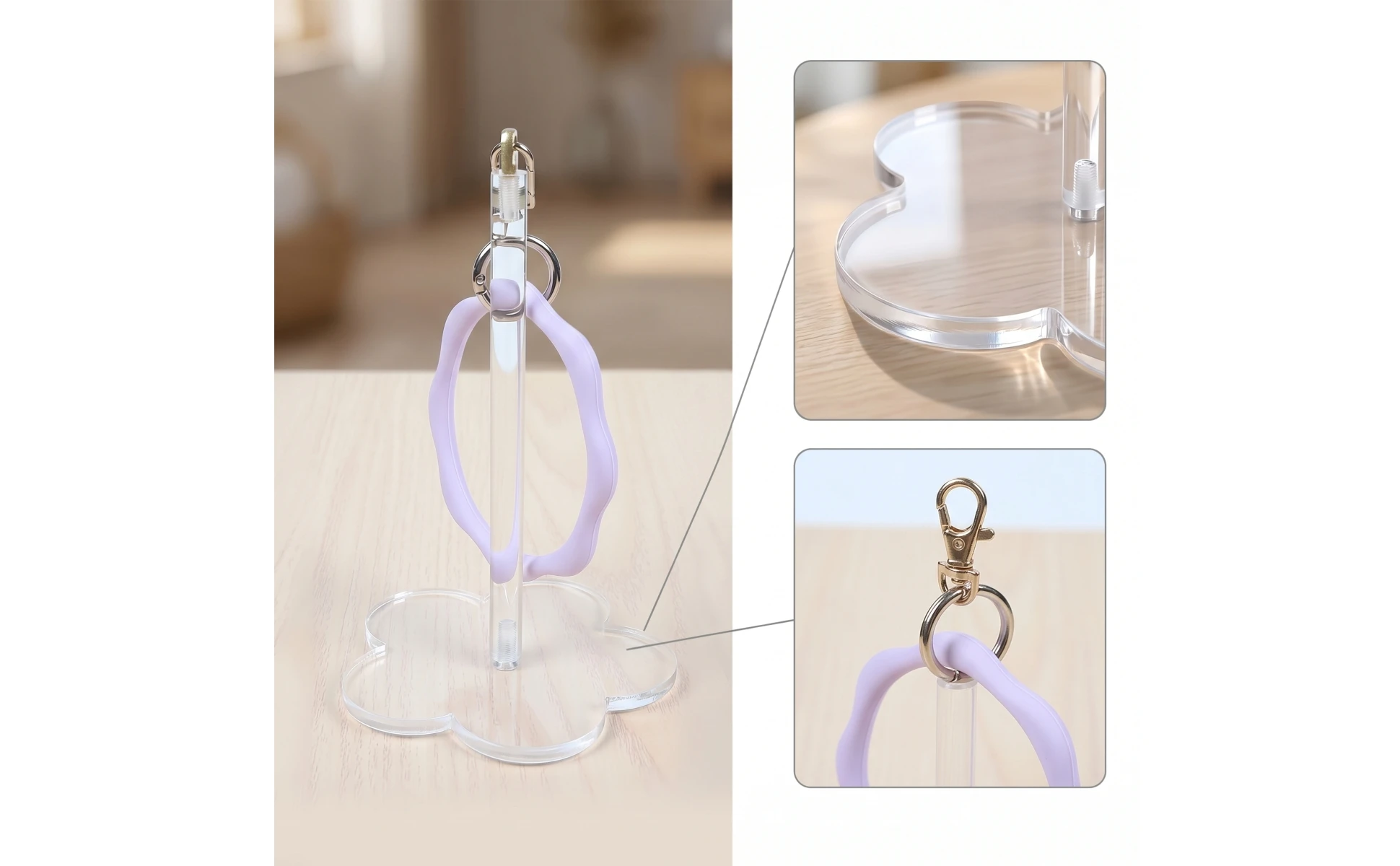 Portable Yarn Holder with Hand Loop Upright Yarn Holder with Flower Base Craft Organizer Compact Handsunrestricted