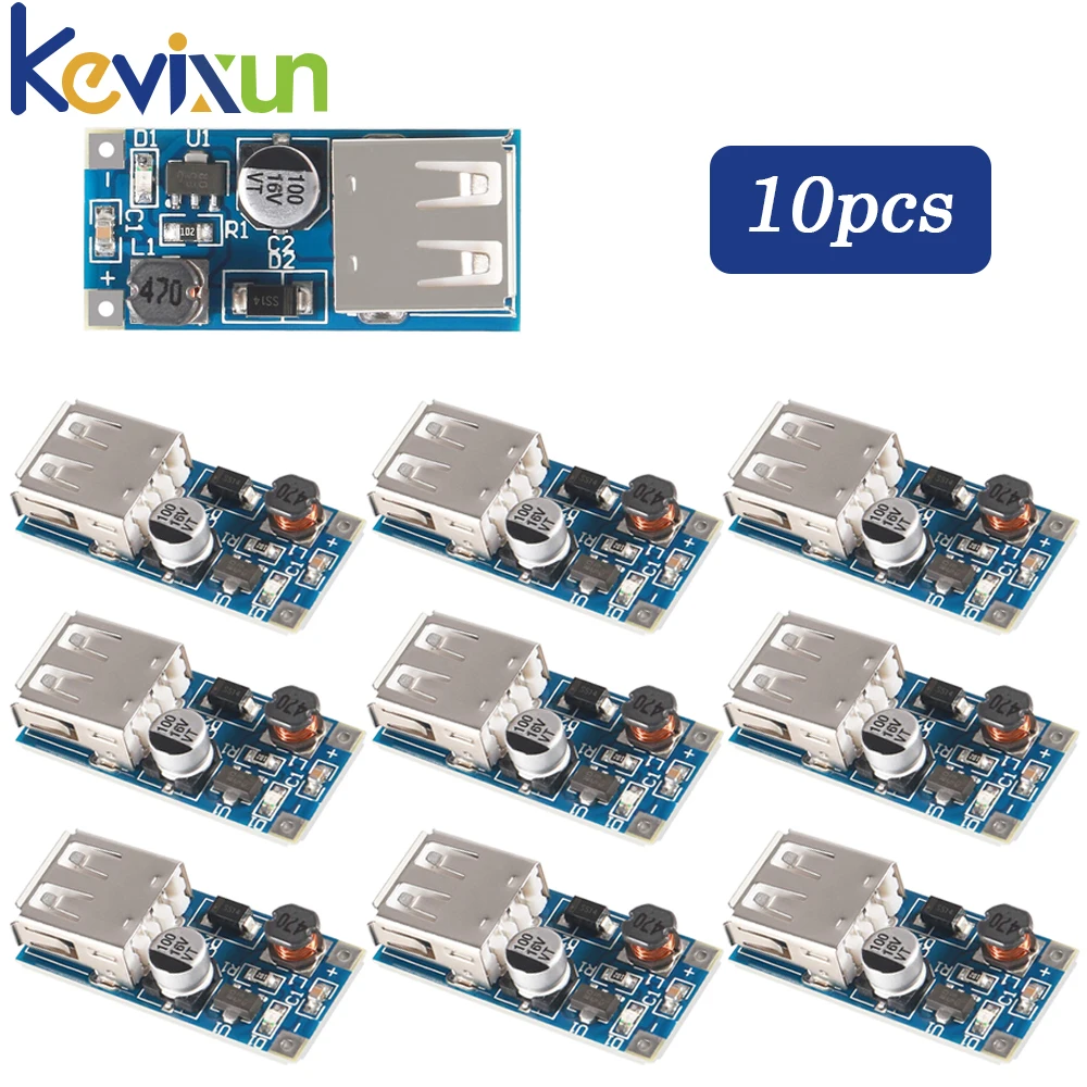 5-10pcs DC-DC USB Output Charger Converter Step Up Power Boost Module 0.9V ~ 5V To 5V 600MA USB Mobile Power Supply Boost Board