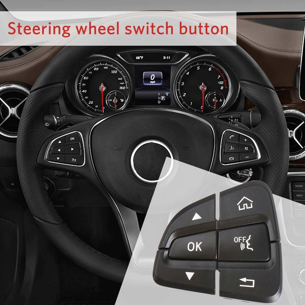 

Car Steering Wheel Menu Control Switch Buttons for Mercedes Benz C Class W205 GLC Class W253 2015-2021 0999050200