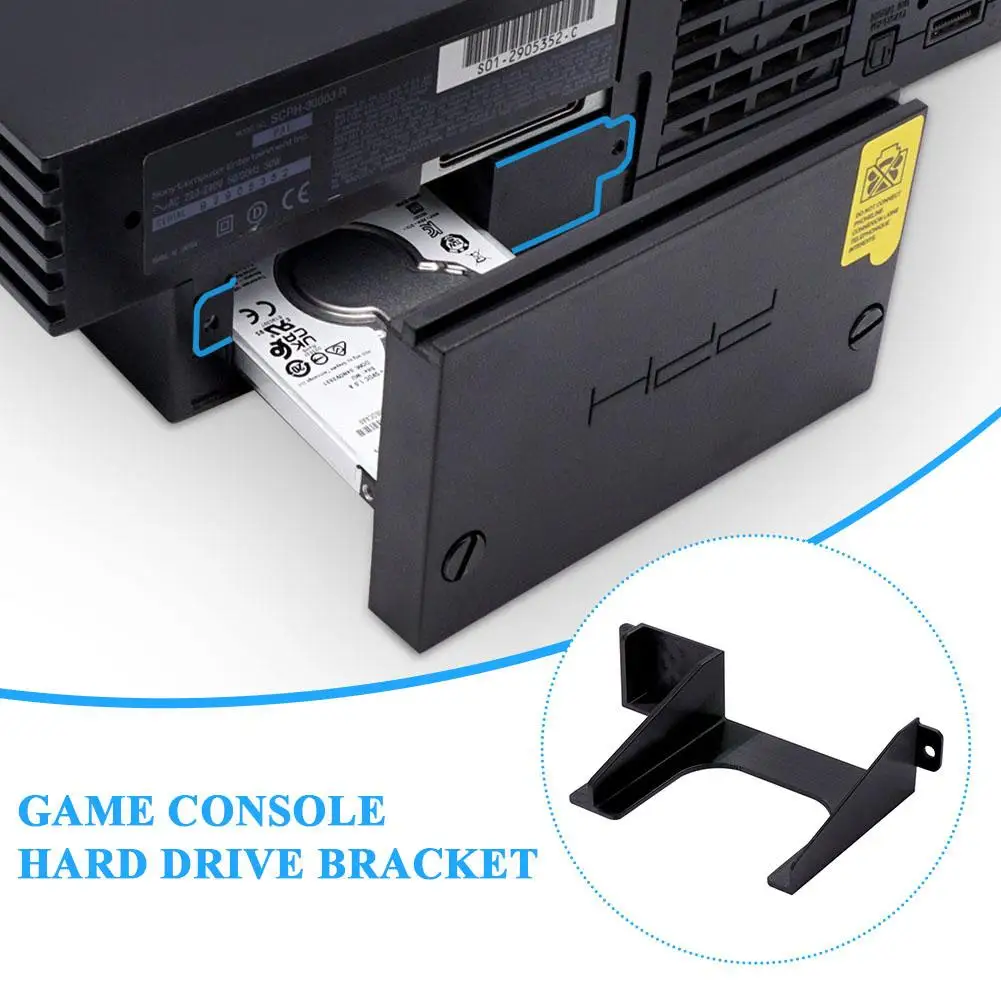 Staffa per disco rigido da 2,5 pollici per adattatore di rete PS2 SATA Supporto per supporto stampato in 3D Staffa per HDD Supporto SSD per console di gioco PS2 Fat