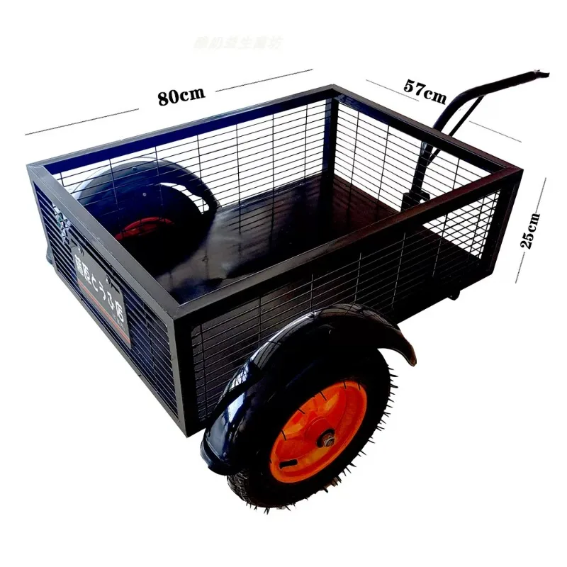 Small Rear Towing Trailer For Bicycle Motorcycle E-Bike Outdoor Travel Supermarket Shopping Cargo Hand Pull Cart