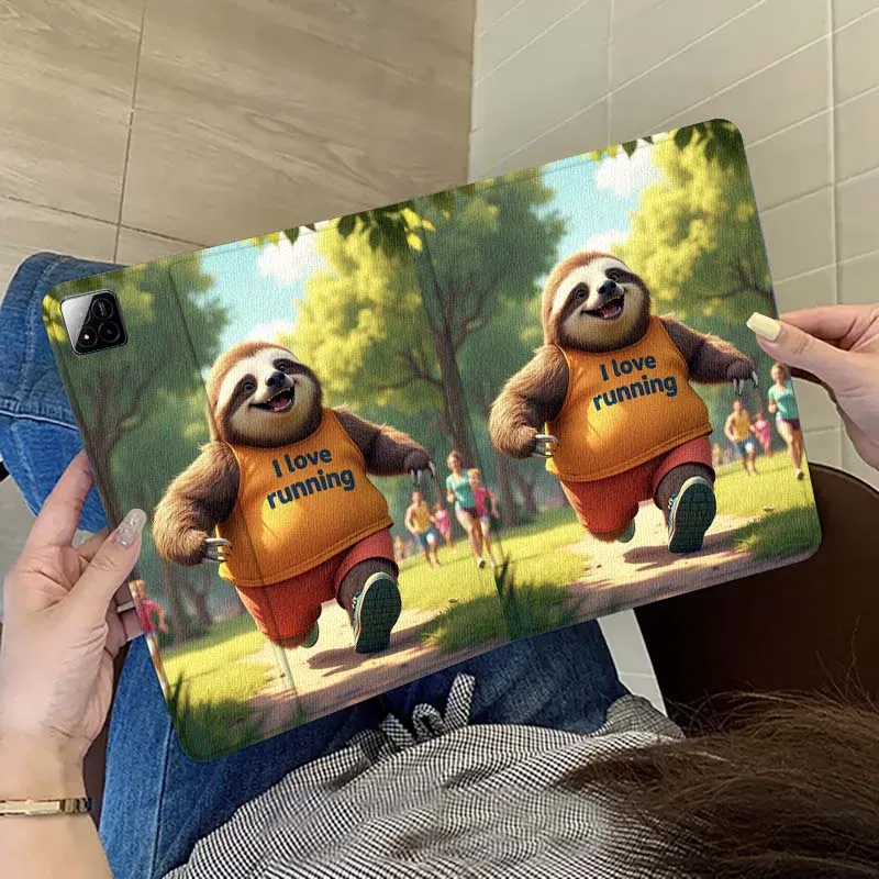

Cartoon Sloth Reading Book For Xiaomi Redmi Mi Pad 5 6 6s 7 SE Pro Max Ultra 12.4 12.5 14 inch Tablet Case