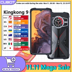 Cubot Kingkong 9 Rugged Smartphone 6.583 inch FHD+ Helio G99 Android 13 24GB+256GB 10600mAh Battery100MP Camera Phone