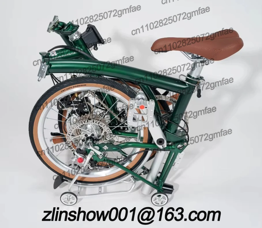 D9K Folding Bicycle 16inch 9speed Hydraulic Disc Brakes Foldable High Quality Molybdenum Steel Frame Tri-folding Bike