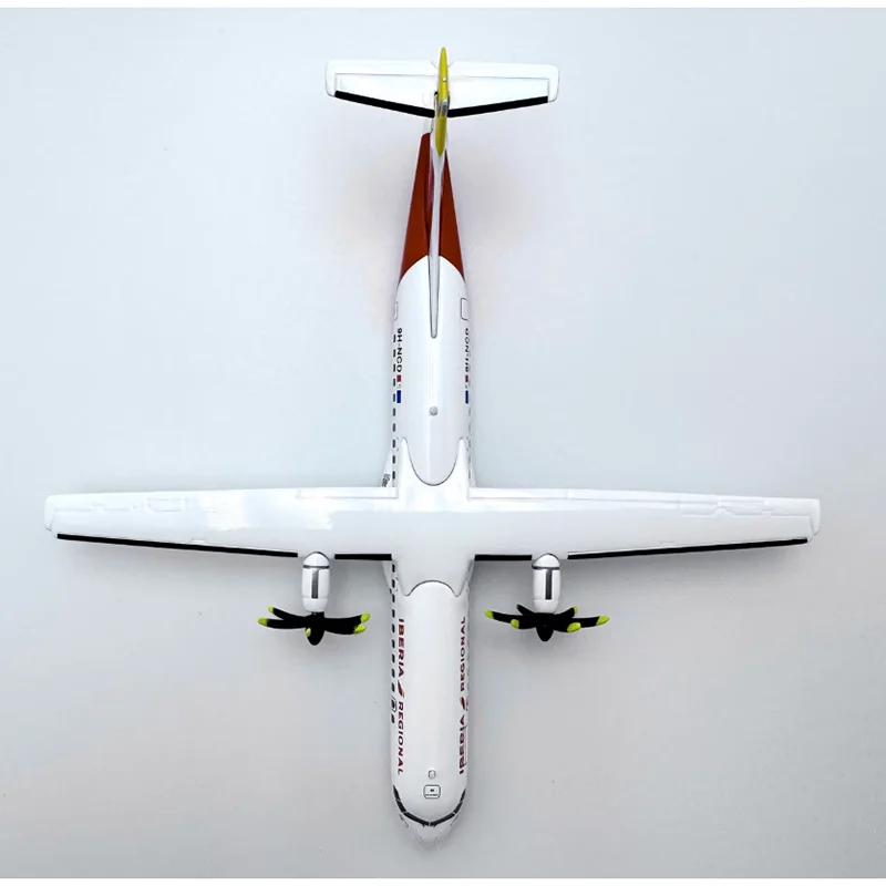 هيربا دييكاست 1/200 مقياس الخطوط الجوية الإسبانية ATR-72 سبيكة نموذج طائرة جمع هدية مزخرفة #4