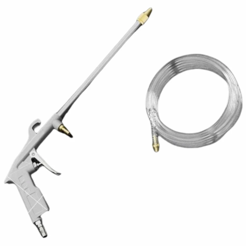 Dual-Purpose Pneumatic Engine Cleaning Washer 1/4 Quick Connector Long Elbow Air Blow Tool Stainless Steel Seal Up
