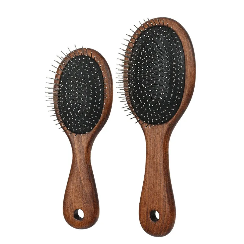 

Equestrian supplies, horse brush, solid wood handle, round head needle, comb ponytail, horsehair comb.