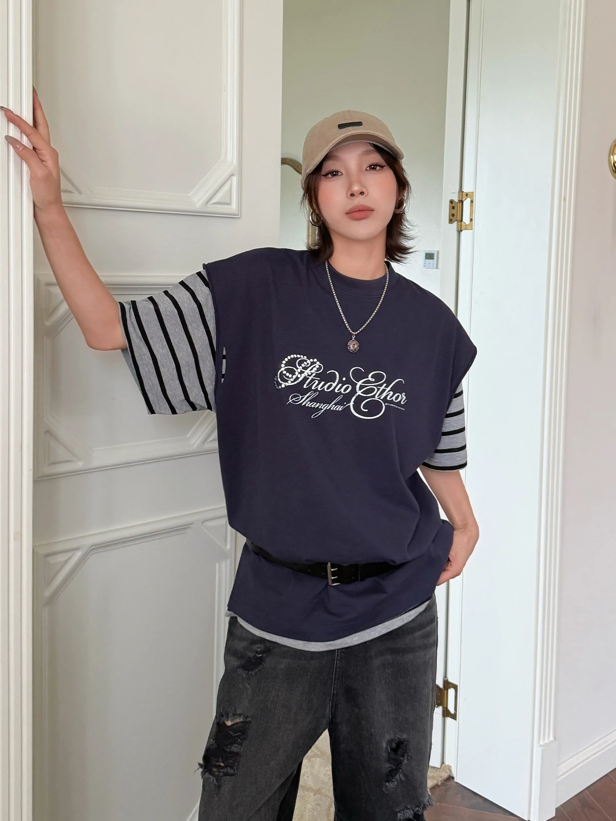 

Ethor Simple Waed Svel Vest Top Dearsocute Handpied Store Cotton Casual round Ne Women's Outerwear