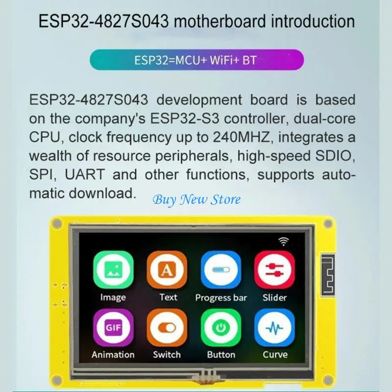 

20CE ESP32 for LVGL WIFI Bluetoothcompatible Development Board 4.3" Display Screen 4.3inch Touch-LCD TFT Modules 8M PSRAM
