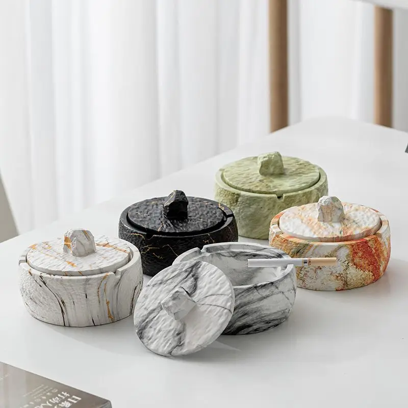 Ashtray with High Aesthetic Value, Creative Anti Fly Ash, Anti Smoke Smell, New Style Office, Living Room, Home Use