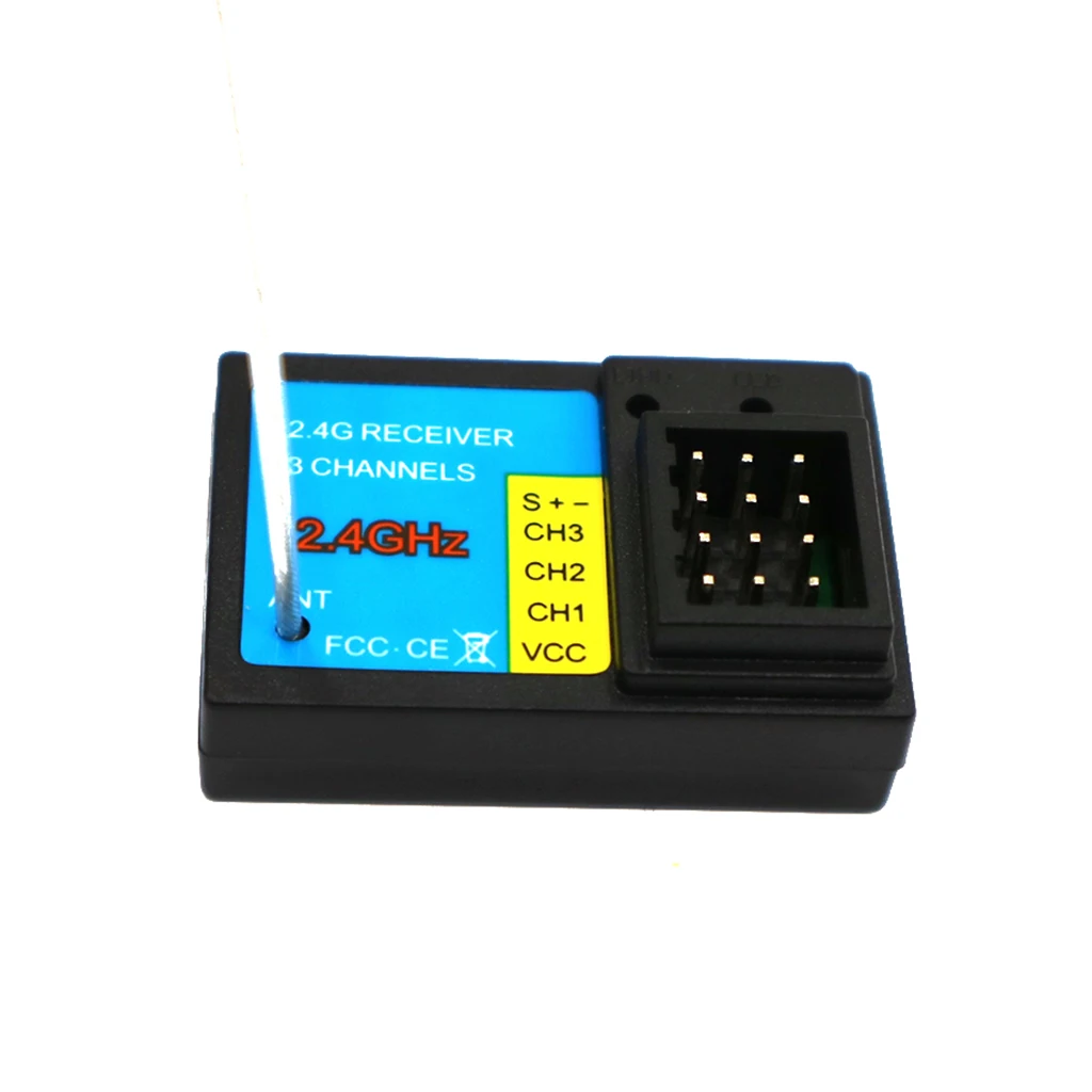 RC Remote Control Transmitter Receiver 2.4ghz Black Electronic Component Set for RC Boat Racing Toy
