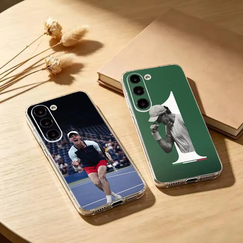 Italian athletes J-Jannik Sinner  Transparent Soft Silicone Phone Case For Samsung A10 A12 A20 A21S A30 A31 A50 A51 A52 A70 A71