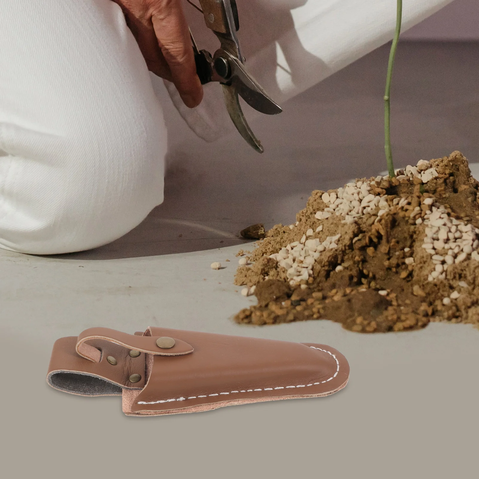 

2pcs Cowhide Scissor Cover For Garden Pruner Pouch Tool Bag Pruning Shears Case Plier Holder Hand Tool Organizer