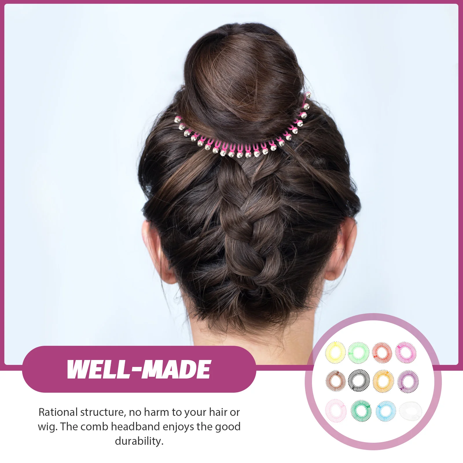 

12pcs Stretch Comb Headband Propylene Wrap Organizer For Thick Thin Long Curly Hair Face Wash Shower Use Comfortable Non-Slip
