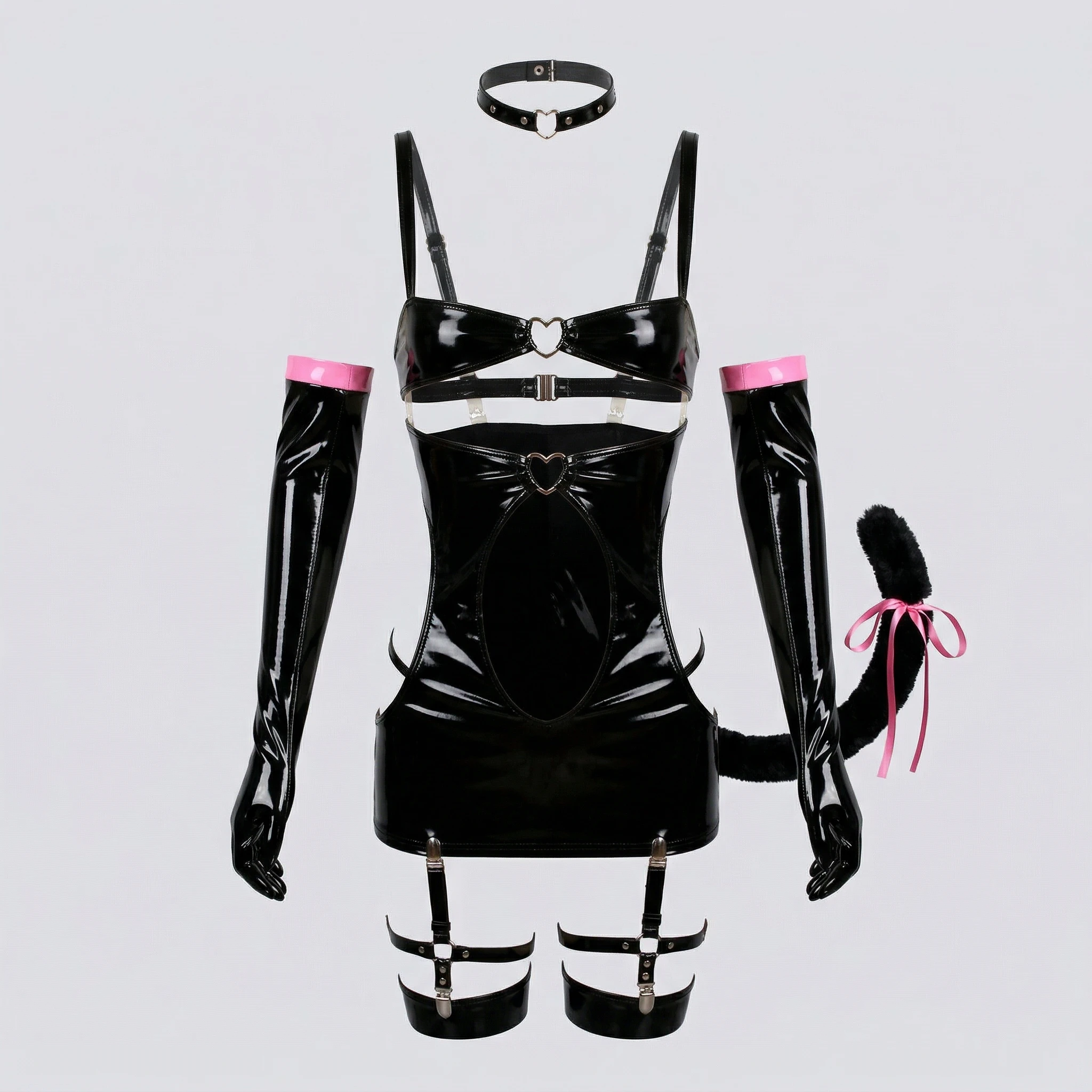 

Game Cosplay Brown Dust 2 Helena Cosplay Costume Full Set - B for Stage Performance Helena Cat Cosplay with Tails Socks
