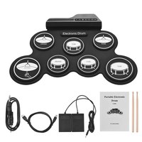 2022New Folding Silicone Hand Roll USB Electronic Drum Portable Practice Drums Pad Kit With Drumsticks Sustain Pedal