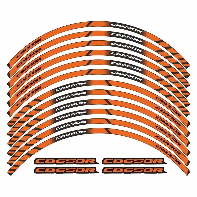 For Honda CB650R CB650 R Motorcycle Parts Contour Wheel Decoration Decal Sticker - Orange MOto