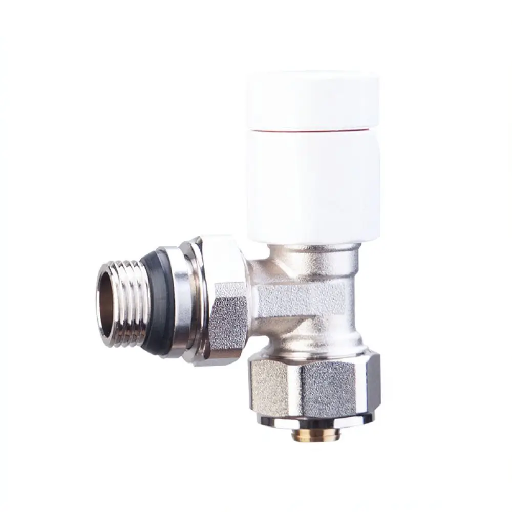 Manual Angle Radiator Valve Brass Heating System Flow Control Valve Threaded Temperature Adjusting Component Durable Water