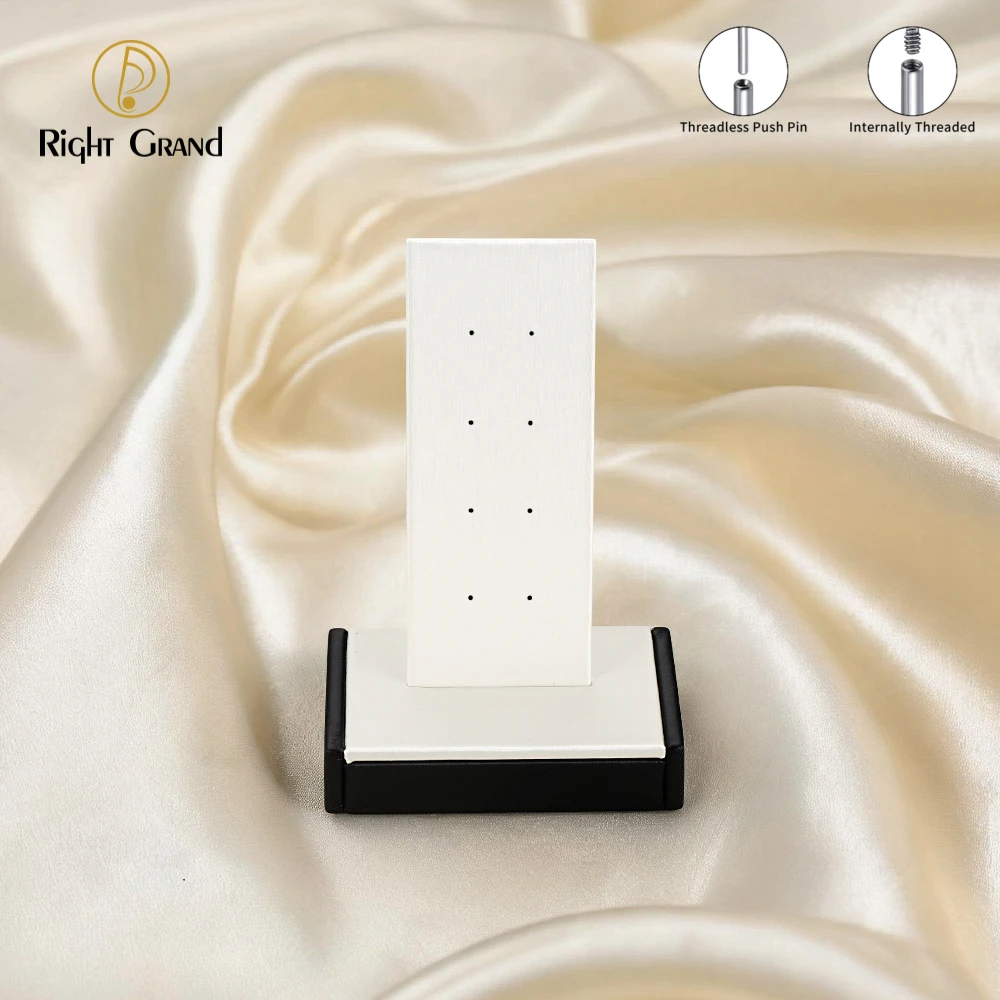 Right Grand High Quality Black Fiberboard Leather Display Stand for 14G 16G Threaded and Threadless Piercing Body Jewelry