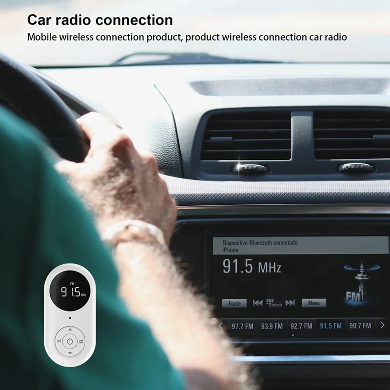 ตัวรับสัญญาณ FM เครื่องส่งสัญญาณบลูทูธ3-in-1สำหรับทีวีรถยนต์ PC BT